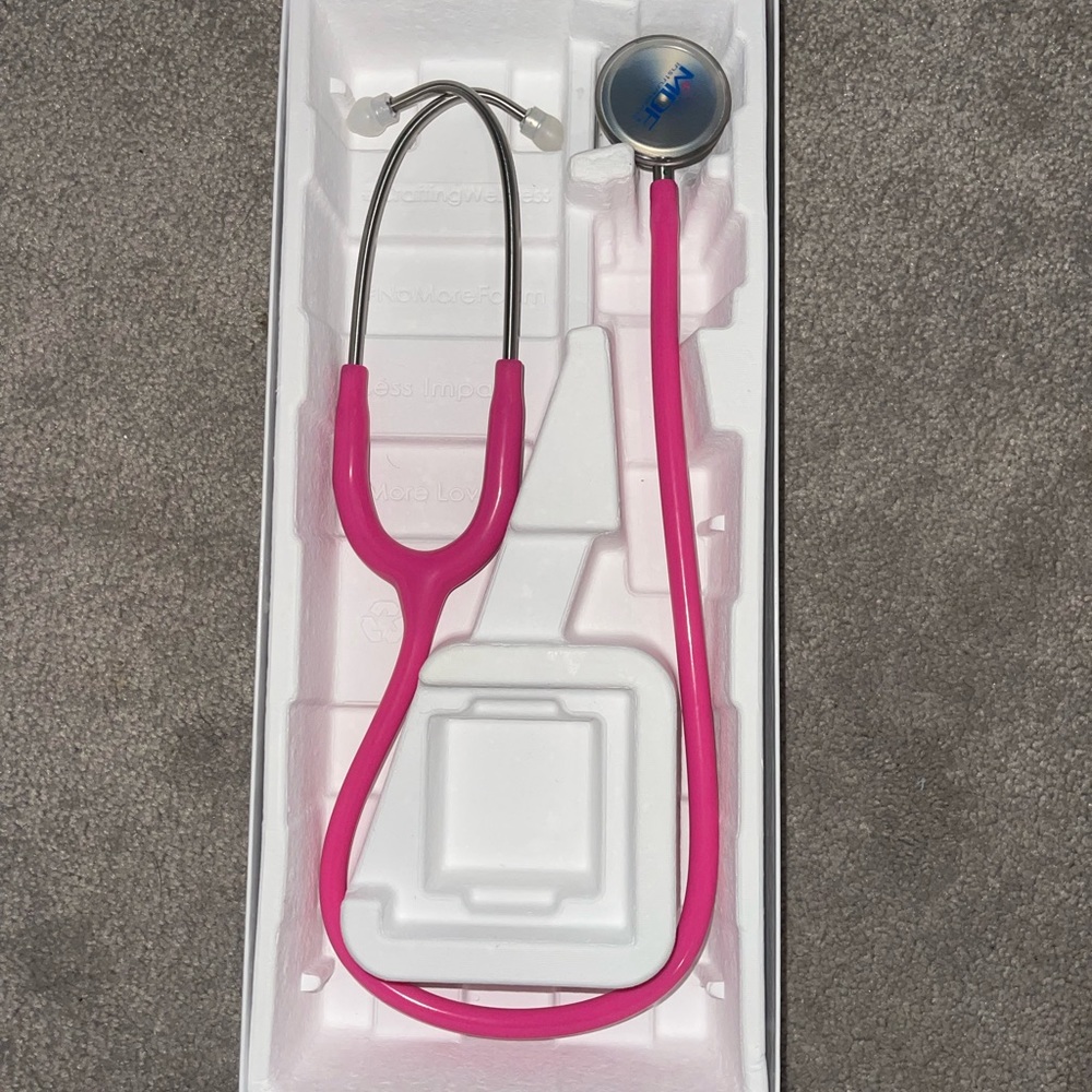 MD one bright pink stethoscope